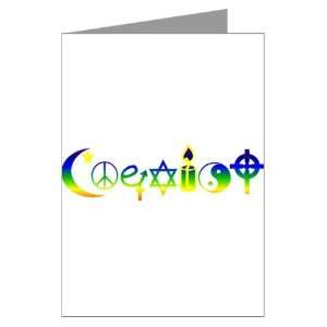  Co exist Coexist Greeting Cards Pk of 10 by  