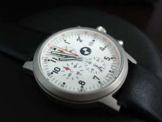 BMW Military Chrono Leather Watch White M3 M5 Z3 Z5  