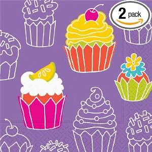  Design Cupcake Crazy Luncheon Napkin, 20 per Bag, (Pack 