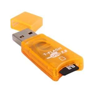    USB MicroSD Flash Card Reader Adapter   Orange: Electronics