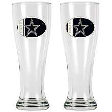 Great American Dallas Cowboys 16oz Pilsner Glass   Set of 2    