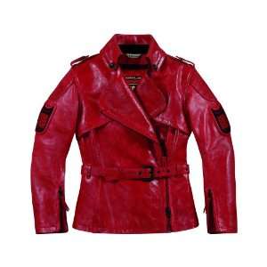  ICON WOMENS 1000 FEDERAL JACKET (X SMALL) (HARMONIC RED 