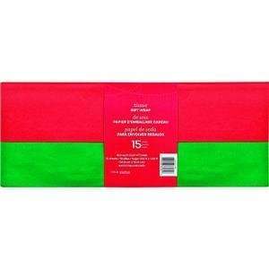  Cleo Wrap 14105309 T912 Stepfold Tissue Paper 20   Red & Green 