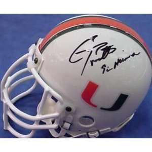 Gino Toretta (University of Miami) Football Mini Helmet 