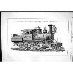 Engineering 1880 Train Consolidation Locomotive Philadelphia Railway