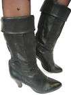 Vintage Leder Stiefel Slouch Boots 40 Moss Zara Marant  
