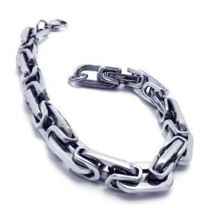   1108 Titanium Silver Jazz Steel Bracelet for Men: CET Domain: Jewelry