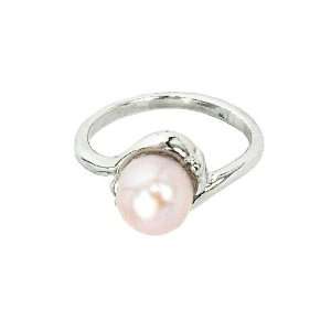  Pearl & Faceted Zirconium Ring (56) D Gem Jewelry