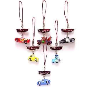   Pixar CARS Movie Japanese Phone Charm Danglers Set of 6: Toys & Games