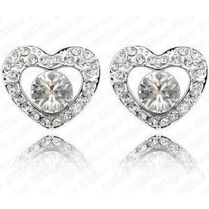  Swarovski Crystals Heart Earrings