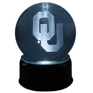  Oklahoma Sooners U Logo Laser Etched Musical Lit Crystal 