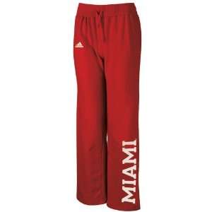   adidas Miami University RedHawks Ladies Red Word Plus Fleece Pants
