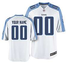 Nike Tennessee Titans Youth Customized Game White Jersey   