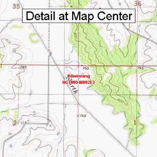   Topographic Quadrangle Map   Kilwinning, Missouri (Folded/Waterproof