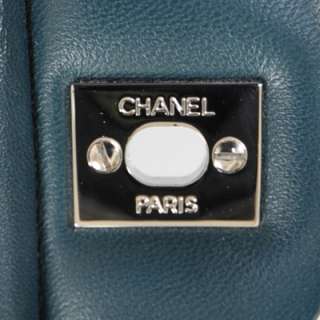 CHANEL Lambskin Quilted MAXI Flap Bag Turquoise NEW CC  
