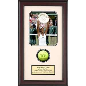  Venus Williams Autographed Tennis Ball Shadowbox Sports 