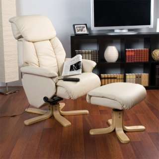 Massagesessel Fernseh Relax Sessel beige + Hocker beige 4048821007859 