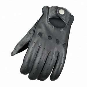  Mossi Mens Deerskin Vented Gloves Medium Black Automotive