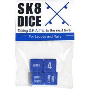  Sk8 Dice Ledge/Rail Game Set   Blue