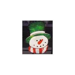  15 Lighted Shimmering Snowman Face Christmas Window 