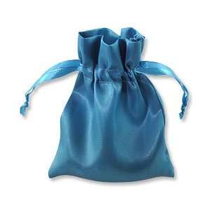  Satin Pouch Large Turquoise (Package of 10) Jewelry