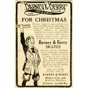  1910 Ad Barney Berry Antique Ice Roller Skates Outdoor 