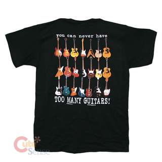 Never Too Many Guitars Mens T Shirts Adult  5 Size Musicians Tee 
