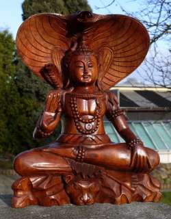 NEU EDEL BUDDHA Shiva Cobra Meditation HOLZ BUDDA  