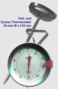 Fett  und Zuckerthermometer, Friteuse frittieren  