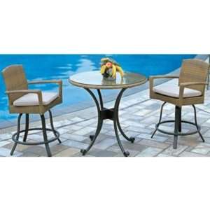    Round All Weather Wicker Balcony Dining Group Patio, Lawn & Garden