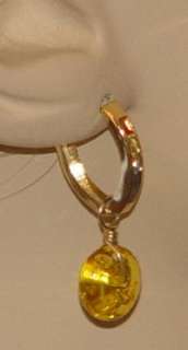 Gold Baltic Amber INTERCHANGEABLE Earring Jacket Charms  