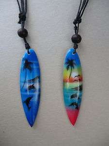 Halskette Kette Surferkette Surfer Surfboard Surfbrett Delfin Palmen 