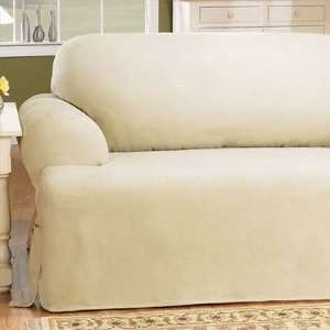 Cotton Duck Sofa Slipcover (T  Cushion) Fabric: Sage:  Home 