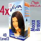 4x Wella Viva Color Mocca Braun 40 Haarfarbe Coloration