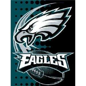  Philadelphia Eagles Royal Plush Raschel NFL Blanket (Flash 