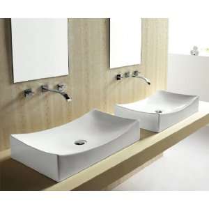 European Style Porcelain Ceramic Countertop Bathroom Vessel Sink   26 