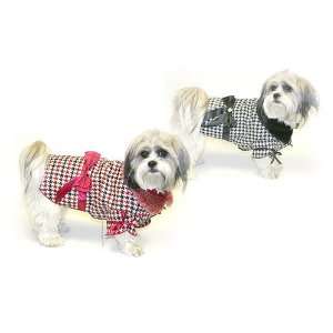 Houndsooth Fur Lined Dog Dress Small