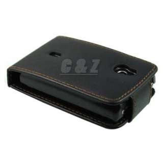 Leather Case Pouch +LCD Film for Sony Ericsson Xperia Mini Pro SK17i b 