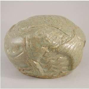 Trout fish Sculpture Rattle, stoneware original hand made