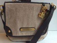 NWT Juicy Couture Tan & Brown Velour Handbag w/ straps  