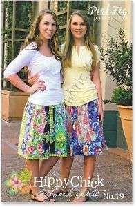 Pink Fig Hippy Chick Stripwork Skirt Sewing Pattern NEW  