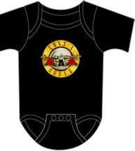 GUNS N ROSES Bullet Logo Baby Romper Shirt NEW  