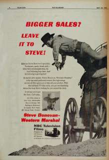1956 Ad Steve Donovan Western Marshal NBC TV Cowboy   ORIGINAL 