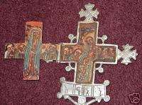 Ethiopian Coptic Christian Scepter Cross, Icon Painting  