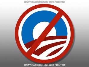 Round No O Sign Sticker   republican right nobama symbol anti obama 