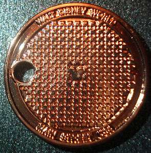 Geocaching Pathtag WDW Disney Manhole Cover Bronze Coin Charm Tag 