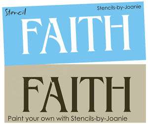 STENCIL Faith Primitive Inspirational Family Home signs  