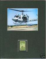 US Marines UH 1 Huey Helicopter, Marines Postal Stamp  