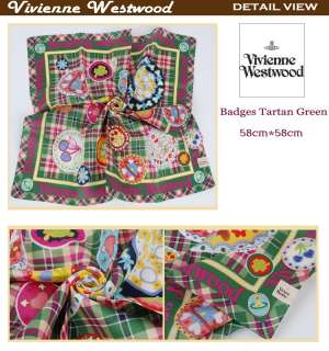Vivienne Westwood Scarf Handkerchief Women Fashion 100%aucthentic 58cm 