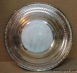 Elegant Vintage Silverplate Bowl Rogers Gadroon Rose  